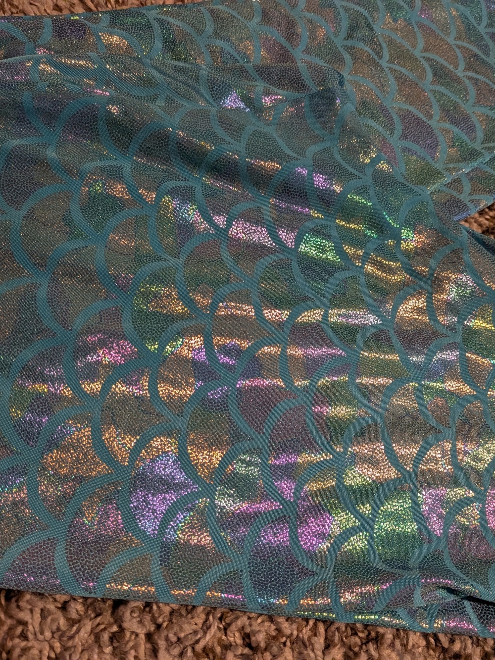 Blue Mermaid Scale Leggings - - Picture 8 of 10